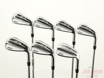 Mint Titleist 2021 T100 Iron Set 4-PW True Temper AMT White S300 Steel Stiff Right Handed Standard STD