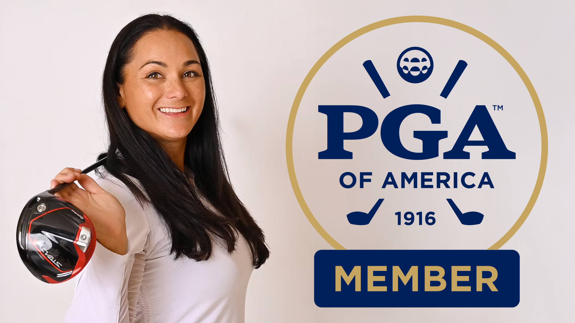 Coach Megan with PGA of America Member Stamp